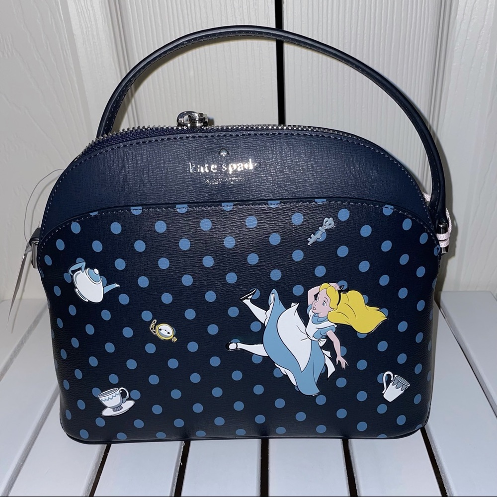 Disney x kate spade new york alice in wonderland crossbody bag Dome Blue - Picture 4 of 10